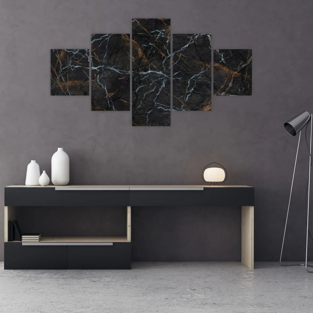 Obraz - Czarny marmur (125x70 cm)