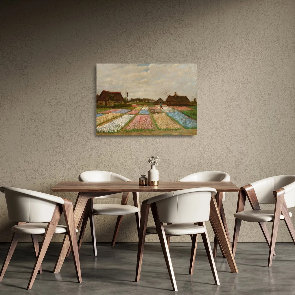 Obraz na szkle - Vincent van Gogh, Flower Beds in Holland, reprodukcje (70x50 cm)
