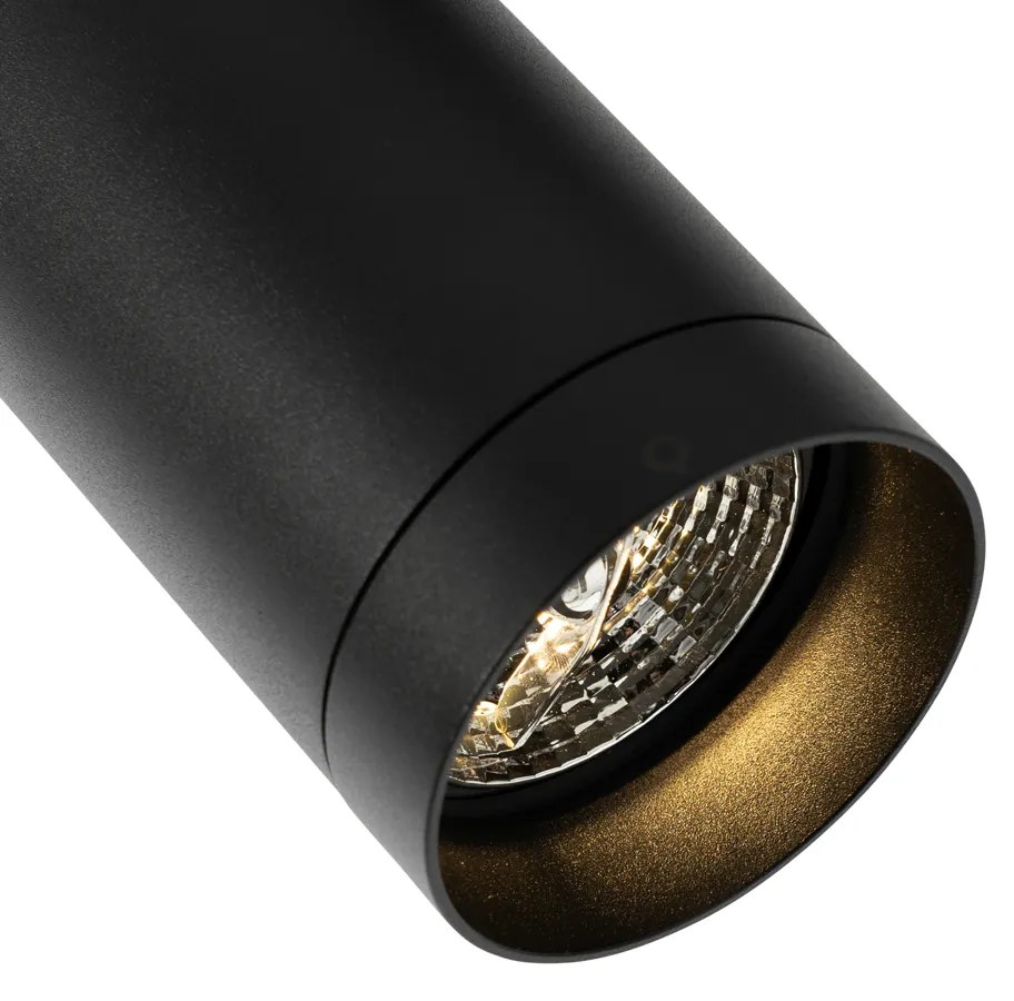 Nowoczesny system szynowy z 5 reflektorami czarny 1-fazowy 7cm - Iconic Jeana Luxe