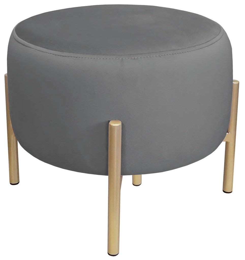 Pufa OLA LOFT ławka podnóżek metal złota BL14