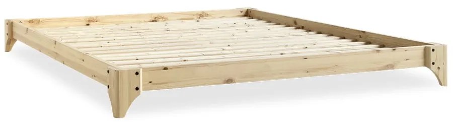 Łóżko dwuosobowe z drewna sosnowego ze stelażem 140x200 cm Elan – Karup Design