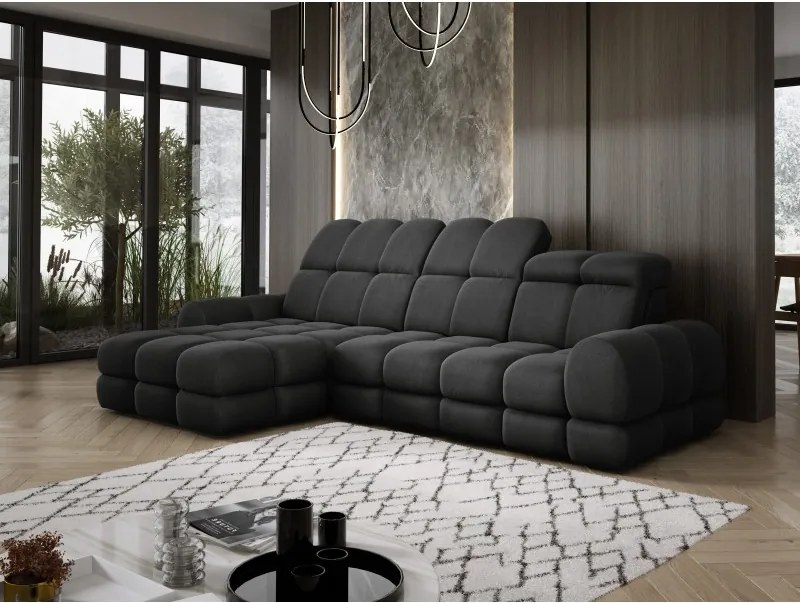 Narożnik TOLLO MINI S Lewostronny Elektryczna regulacja Solar 99 kolor Antracytowy WERSAL