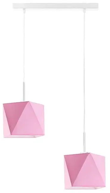 Podwójna lampa wisząca nad stół - Biały połysk E3-G56