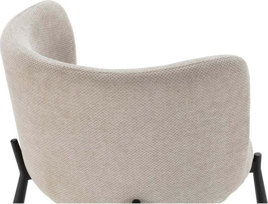 Beżowe tapicerowane fotele jadalniane zestaw 2 szt. Ginny – MOME