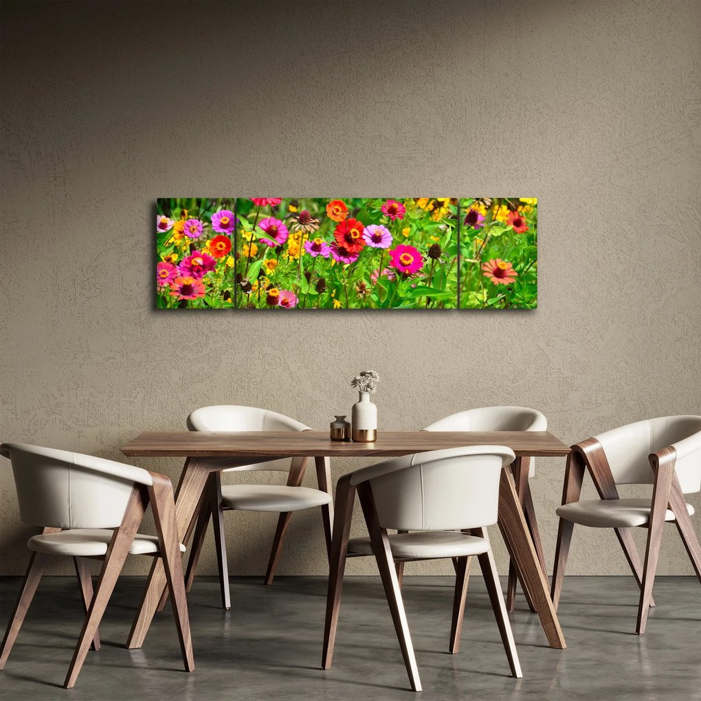 Obraz kwiatów polnych (170x50 cm)