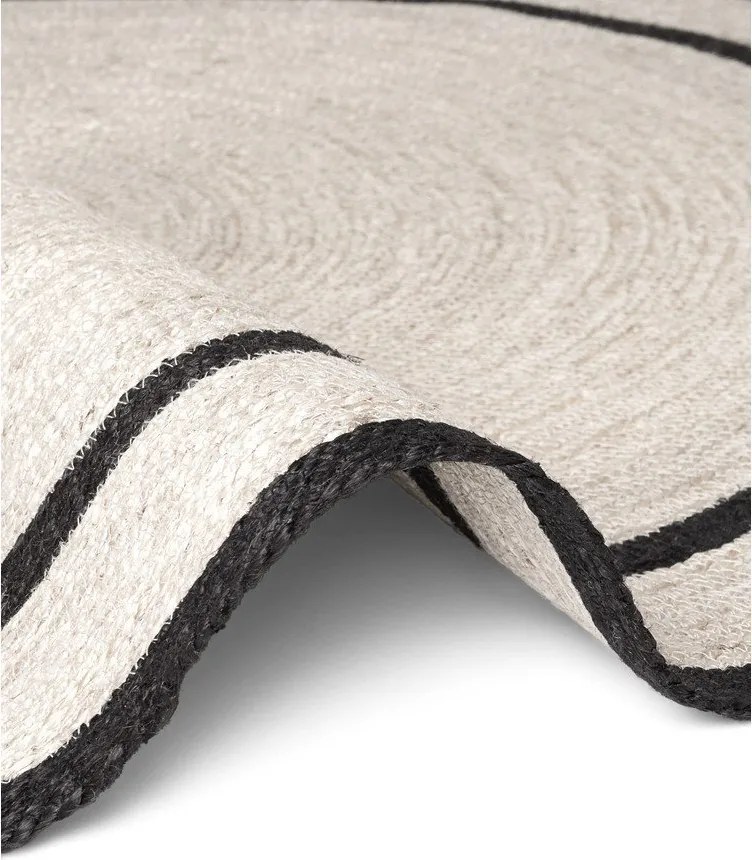 Okrągły ręcznie tkany dwustronny dywan z juty w naturalnym kolorze ø 150 cm Lina – Hanse Home