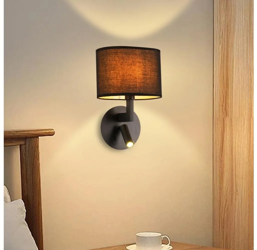 Brilagi - Lampa ścienna LED DAYA 1xE14/40W/230V + LED/3W czarna