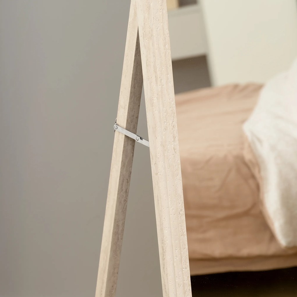 HOMCOM 160 x 50 cm Lustro całopostaciowe, wielofunkcyjne, prostokątny design z ramą, Biały