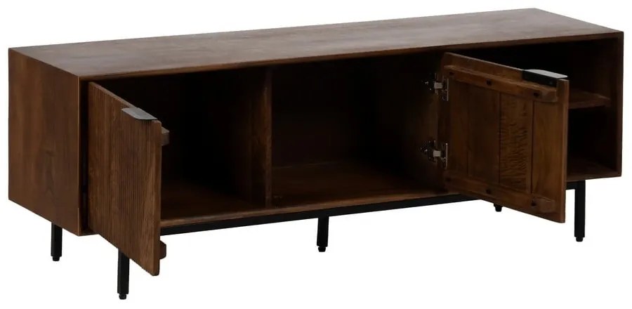 Brązowa szafka pod TV z litego drewna mango 140x50x40 cm Sagara – Ixia