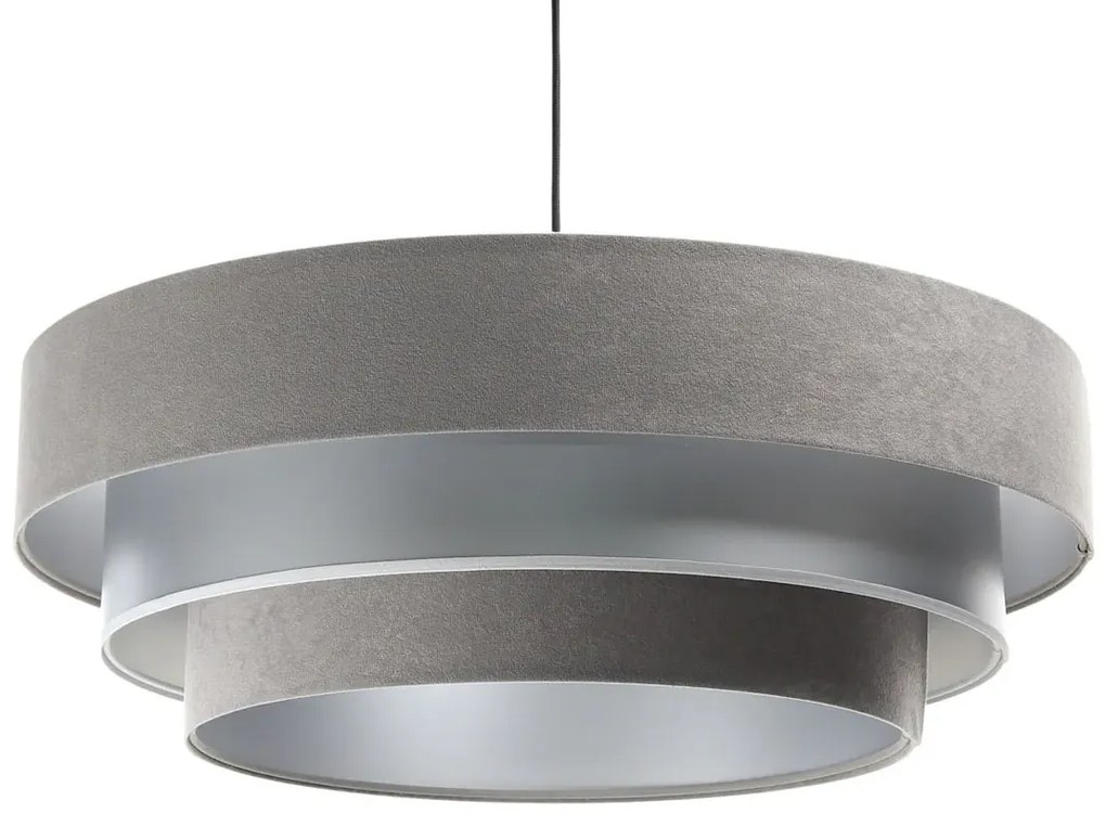 Szaro-srebrna potrójna lampa wisząca - S443-Lukas