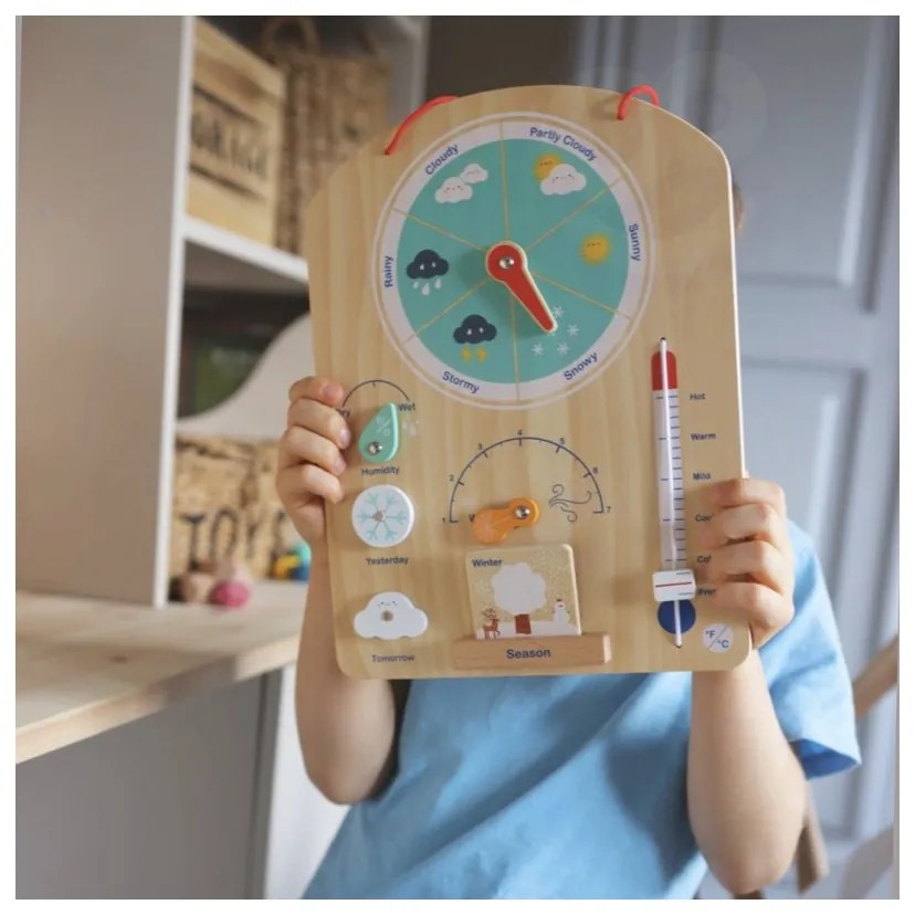 Tooky toy edukacyjne pudełko montessori układanka liczydło tablica pogody 6w1 od 3 lat