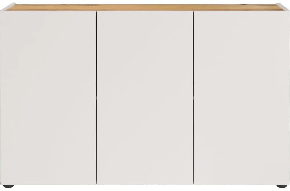 Kremowa szafka w dekorze dębu 120x76x34 cm Adrano – Germania