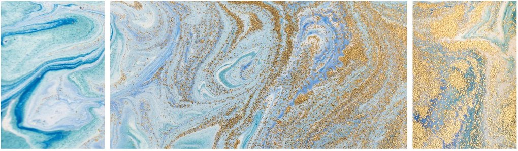 Obraz - Niebieski marmur (170x50 cm)