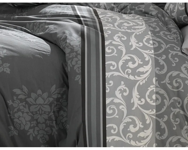 BedTex Bawełniana pościel Natura szara, 220 x 200cm, 2 szt. 70 x 90 cm