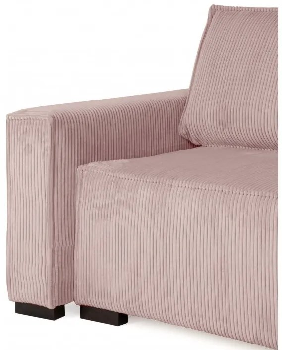 Trzyosobowa sofa z taboretem SMART SET, jasnoróżowa