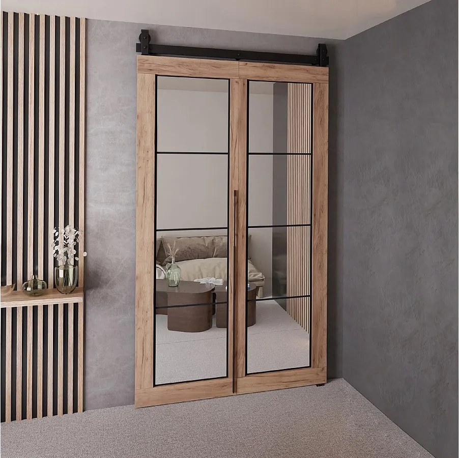 Drzwi Przesuwne QUDIO M5 Dąb Craft Złoty 100