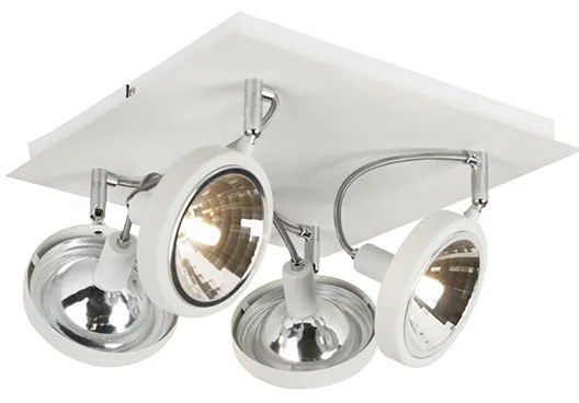Designerski reflektor biały 4-światłowy regulowany - NoxDesignerski Oswietlenie wewnetrzne
