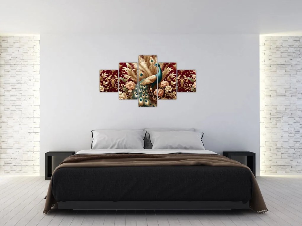 Obraz – Elegancki paw (125x70 cm)