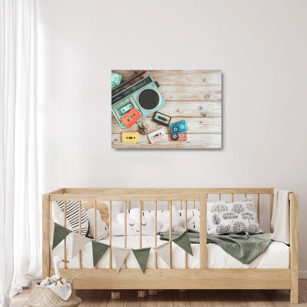Obraz na szkle - Radio retro (70x50 cm)