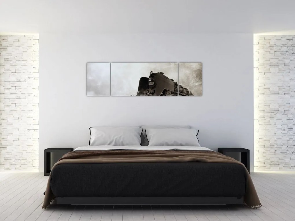 Obraz - Pociąg we mgle (170x50 cm)