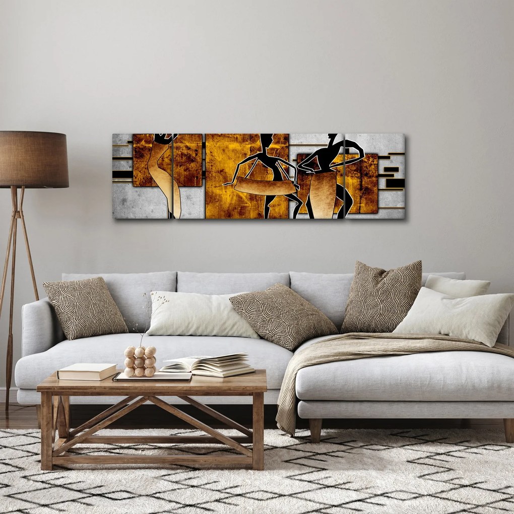 Obraz - Motywy kultury afrykańskiej (170x50 cm)