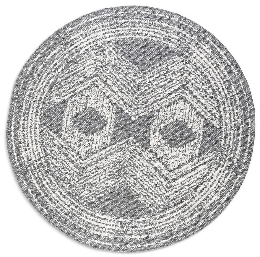 Szaro-kremowy okrągły dywan odpowiedni na zewnątrz ø 100 cm Gemini – Elle Decoration