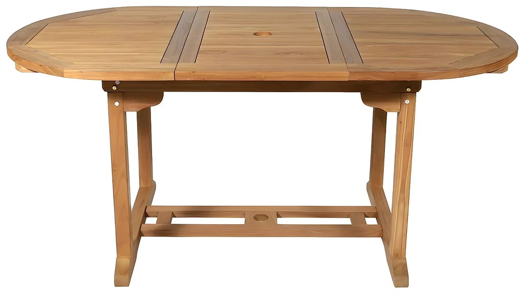 Ogrodowy stół jadalniany , rozkładany – drewno tekowe – dł. 120-170 cm - BYBLOS II marki MYLIA