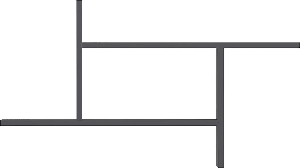 Półka ścienna RYAN-antracyt szary, 99x55x14