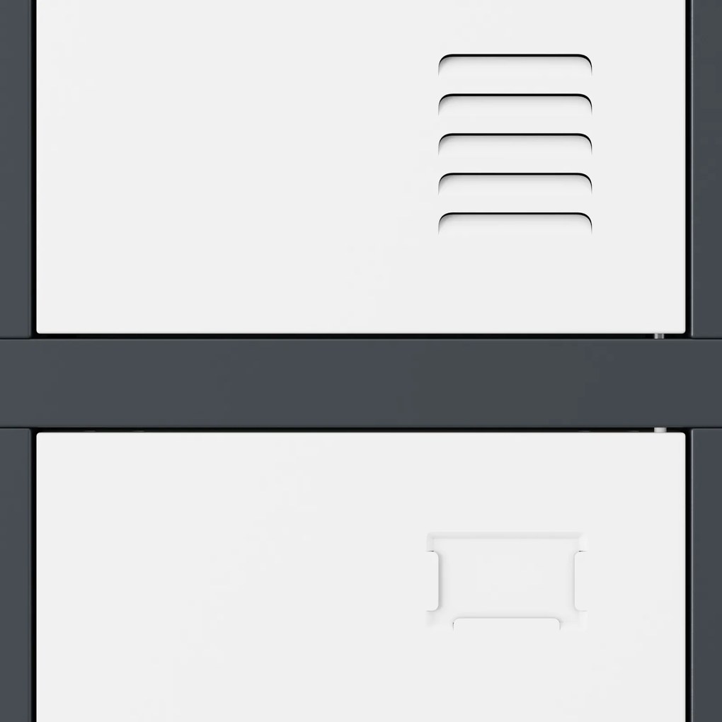 Szafa socjalna 6-skrytkowa Igor 90x45x185 cm antracyt/biały