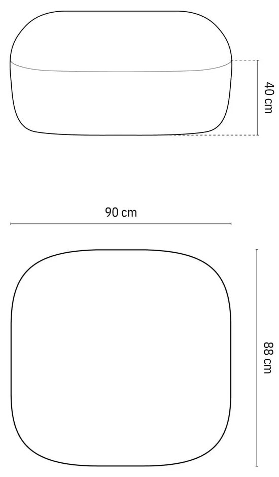 Brązowy podnóżek z materiału bouclé Jenny – Micadoni Home