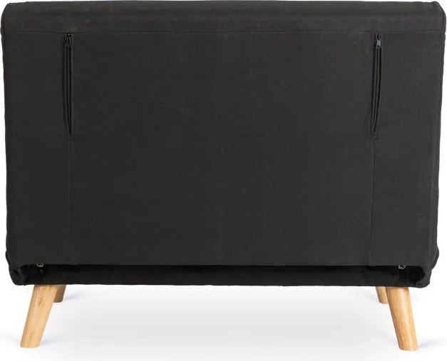 Fotel Rozkładany Leżanka Wypoczynkowy MARRY 2 do Spania Czarny