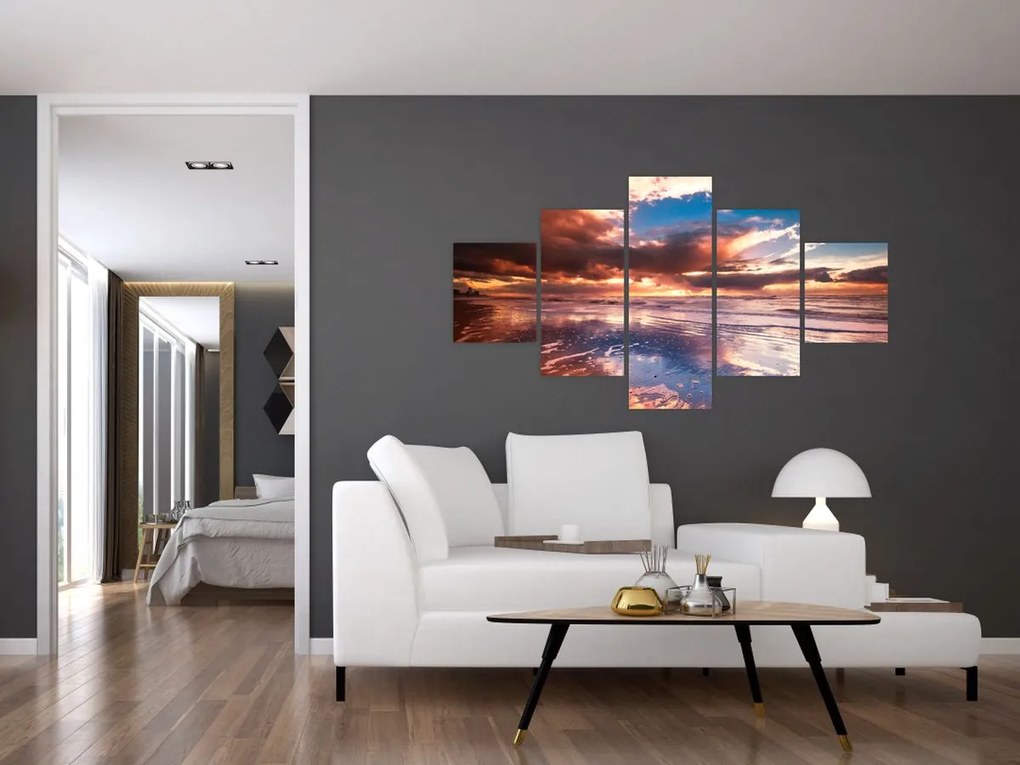Obraz - Wieczorna plaża (125x70 cm)