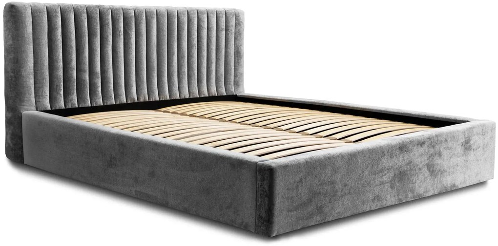 Łóżko dwuosobowe małżeńskie welurowe 160x200 E1-B44