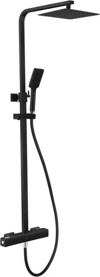 Zestaw prysznicowy z baterią termostatyczną NAESBY, czarny mat