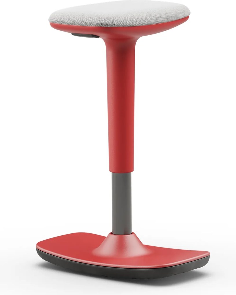 Regulowany stołek balansujący do pracy i nauki Leo podstawa czerwona