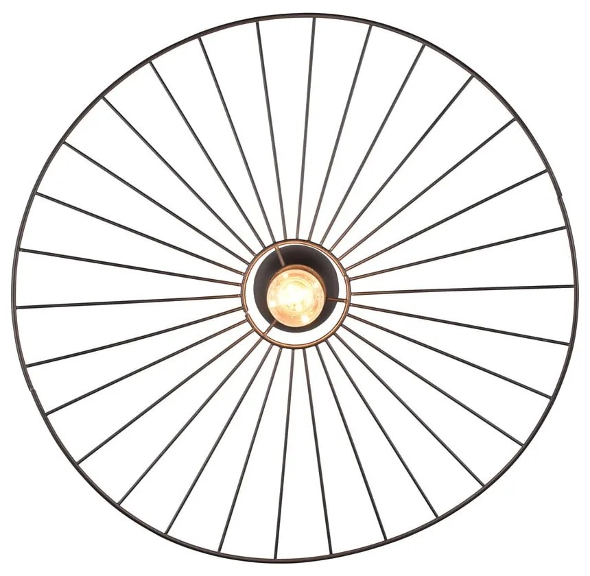 Lampa sufitowa w kolorze matowej czerni ø 60 cm Chapeau – Reality