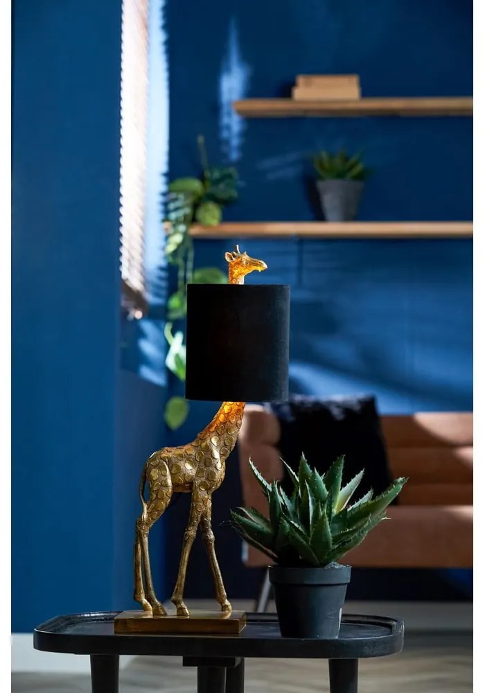 Czarno-brązowa lampa stołowa (wysokość 61 cm) Giraffe – Light & Living
