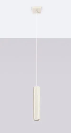 Beżowa pojedyńcza lampa wisząca 3X D296 W5-H04