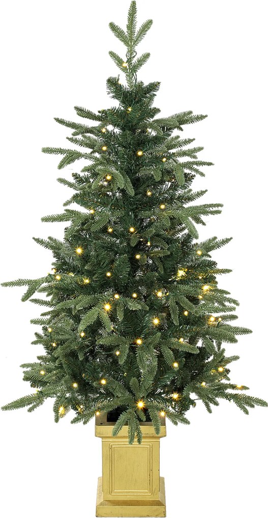 HOMCOM Sztuczna choinka, 120 cm, 110 LED, 147 końcówek, 2 kolory światła, pilot | Aosom PL