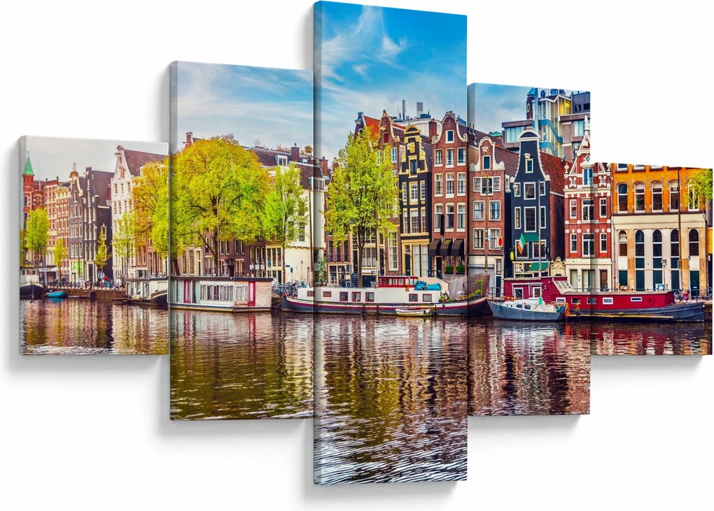 Obraz - Tańczące domy, Amsterdam (125x70 cm)