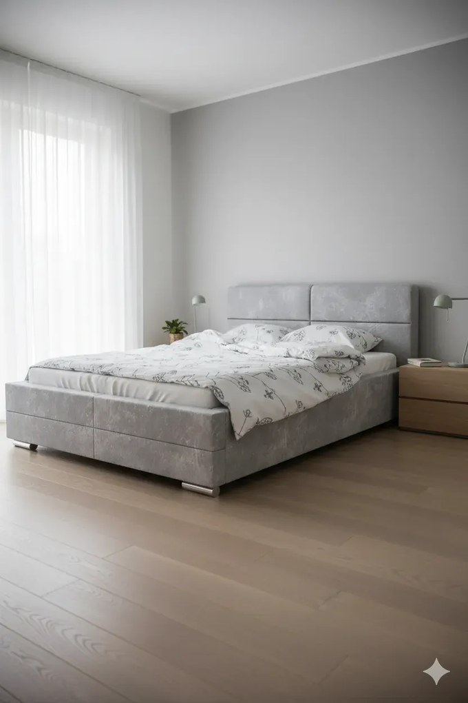 Podwójne łóżko z pojemnikiem 160x200 P7-M14