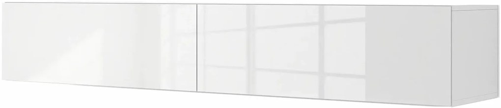 Wisząca długa szafka biały rtv połysk 180 cm S2-H15
