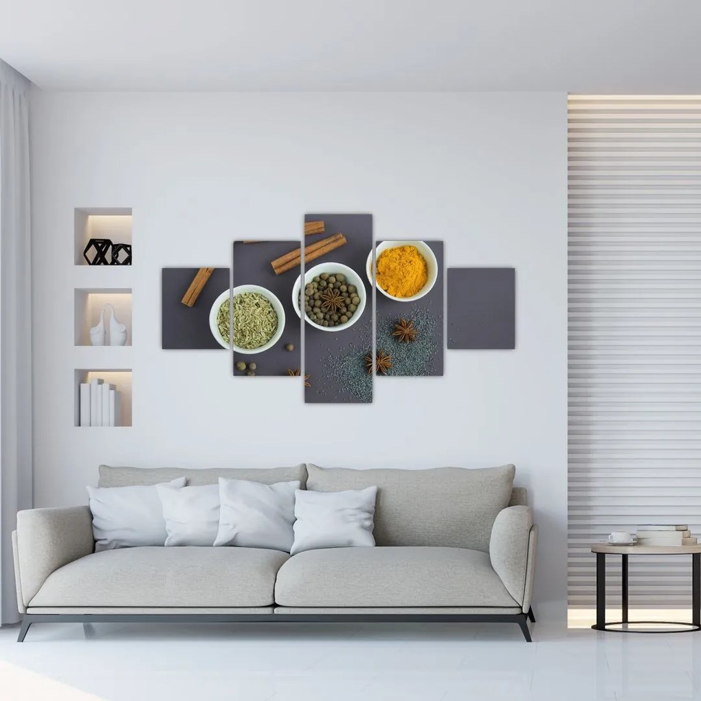 Obraz - przyprawy (125x70 cm)