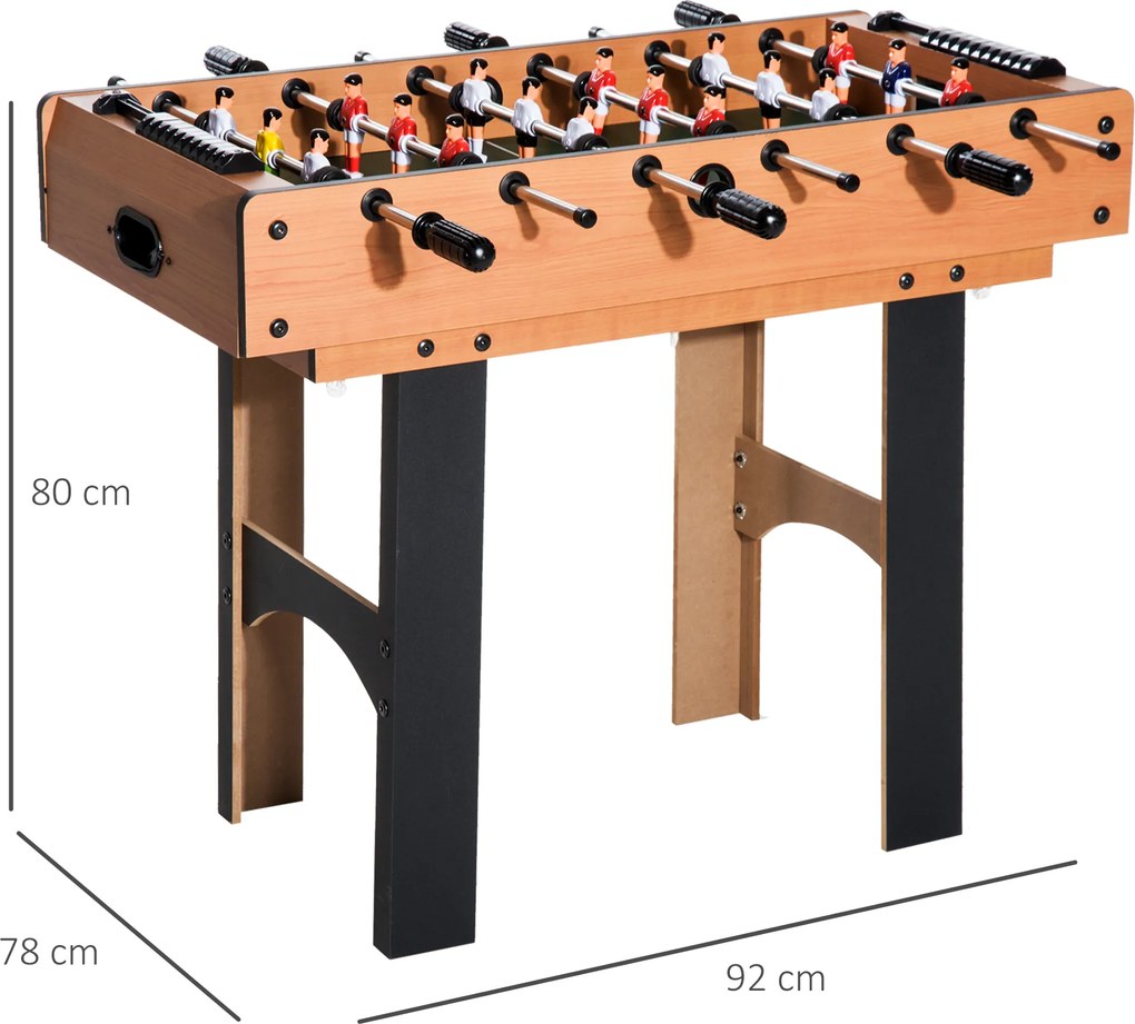 HOMCOM 4-w-1 Piłkarzyki, Wielofunkcyjny stół do gier, kompaktowy, w zestawie akcesoria do gier, 87 x 43 x 73 cm