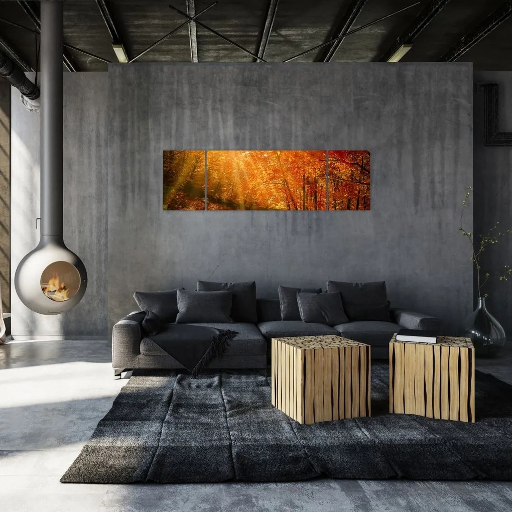 Obraz jesiennego lasu (170x50 cm)