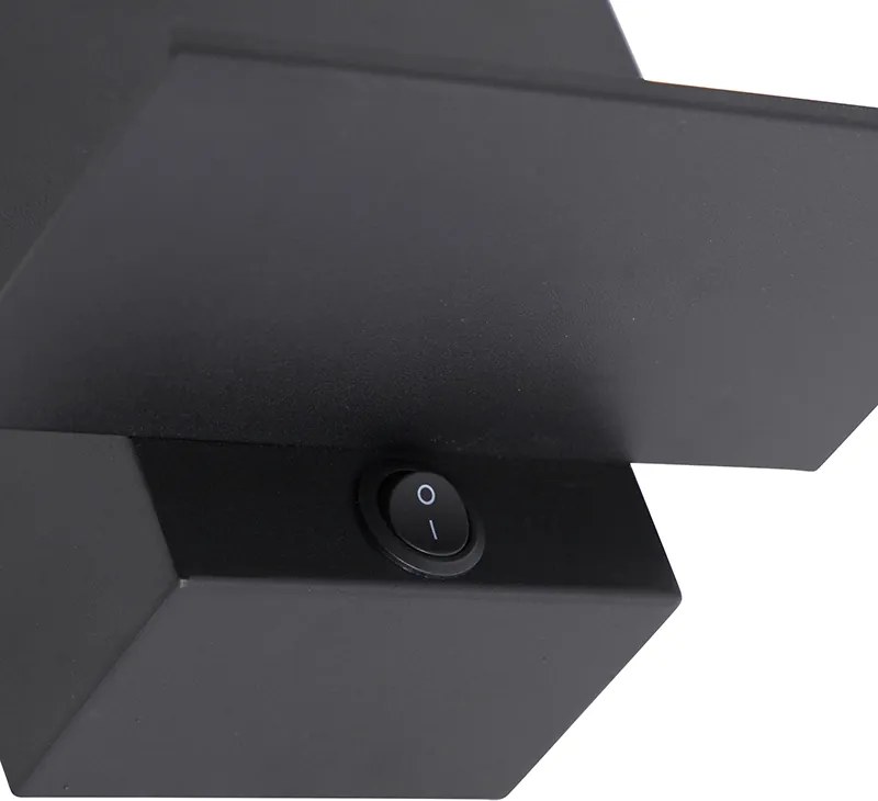 Nowoczesna lampa ścienna czarna w tym połączenie USB - Flero