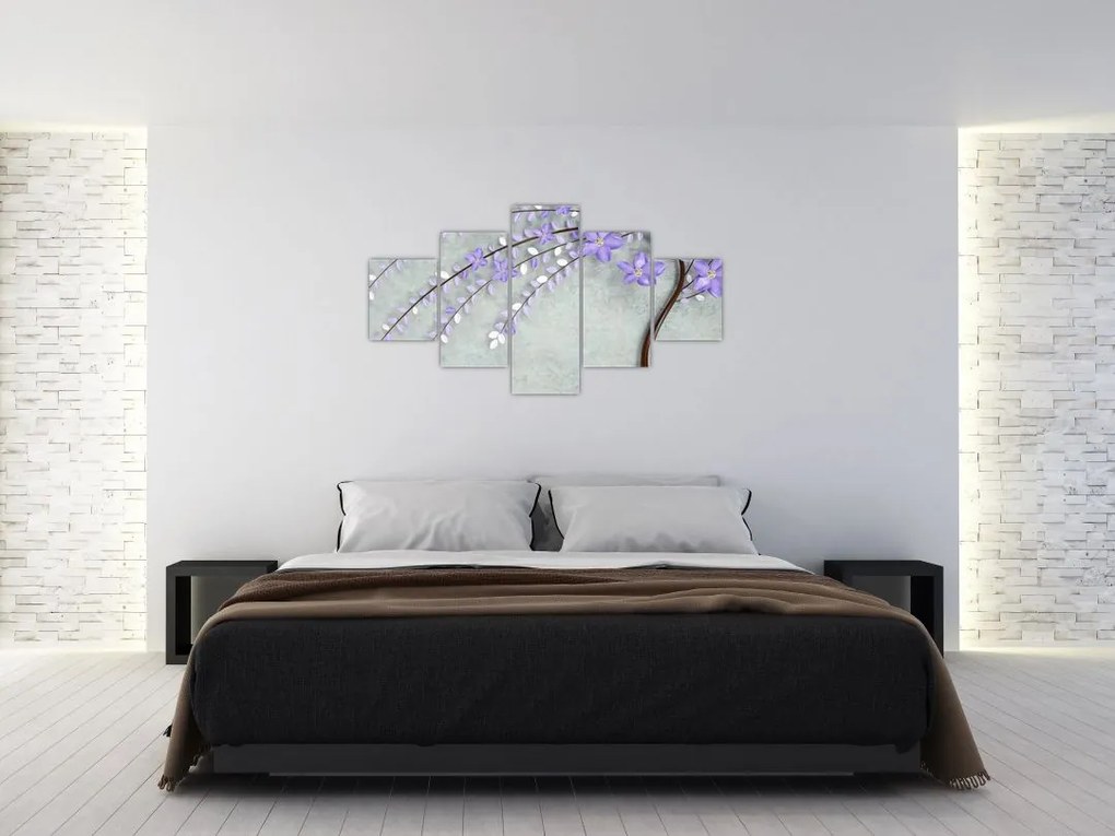 Obraz - Fioletowy deszcz (125x70 cm)