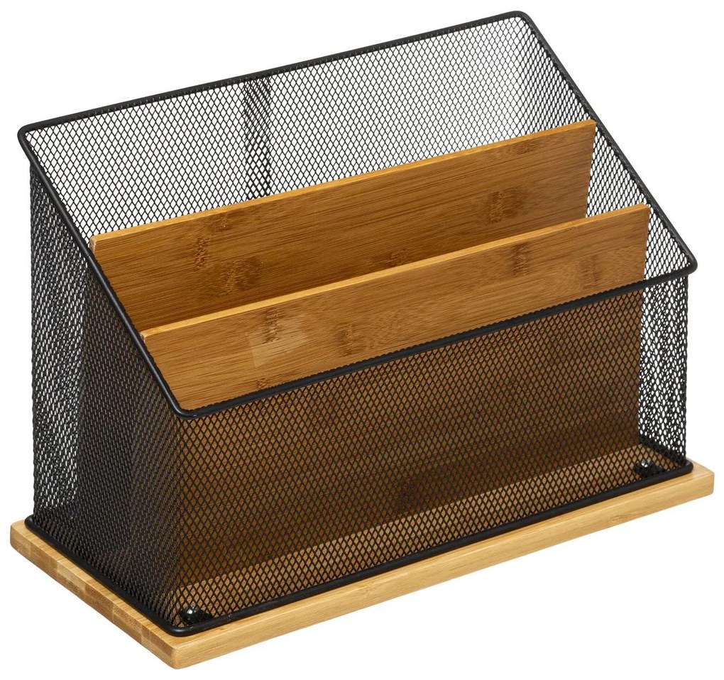 Organizer na korespondencję, bambus/metal, 20 x 14 x 29 cm