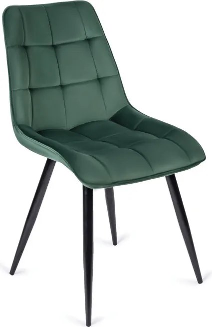 Krzesło Tapicerowane do Jadalni RIO Zielone Welurowe Nowoczesne Loft