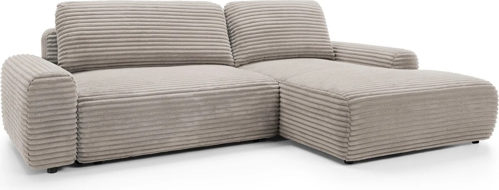 Masseno Narożnik OSSO z funkcją spania i pojemnikiem na pościel Narozniki L, Rozkładana sofa - Brązowy, AMBIENCE 05